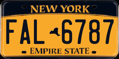 NY license plate FAL6787