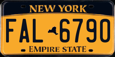 NY license plate FAL6790