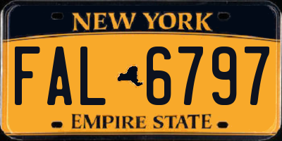 NY license plate FAL6797