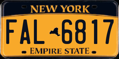 NY license plate FAL6817