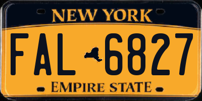NY license plate FAL6827
