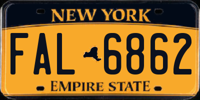 NY license plate FAL6862