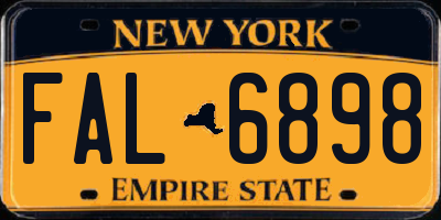 NY license plate FAL6898