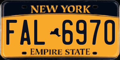 NY license plate FAL6970
