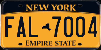 NY license plate FAL7004