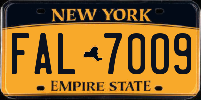 NY license plate FAL7009