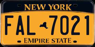 NY license plate FAL7021