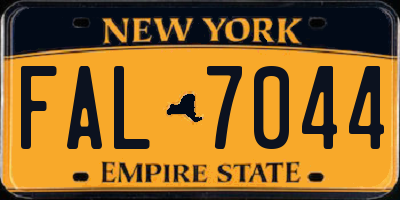 NY license plate FAL7044