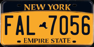 NY license plate FAL7056