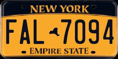 NY license plate FAL7094