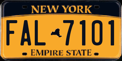 NY license plate FAL7101