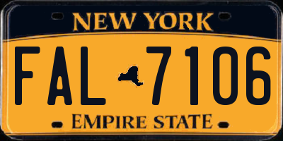 NY license plate FAL7106