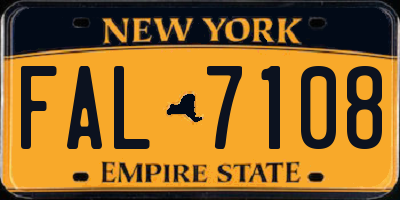 NY license plate FAL7108