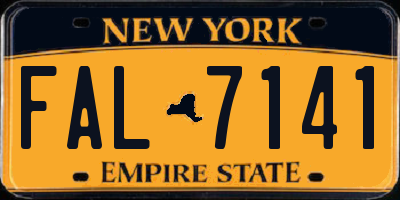 NY license plate FAL7141