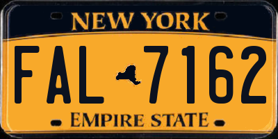 NY license plate FAL7162