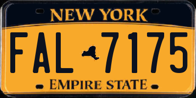 NY license plate FAL7175