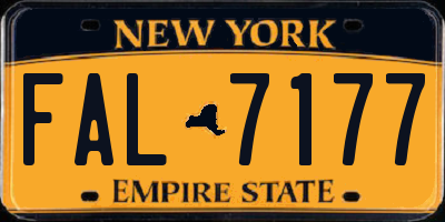 NY license plate FAL7177