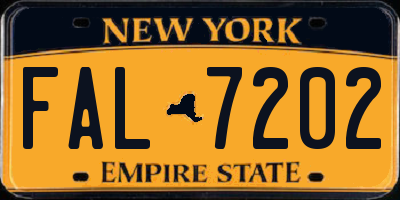 NY license plate FAL7202