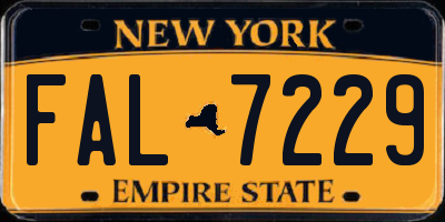 NY license plate FAL7229