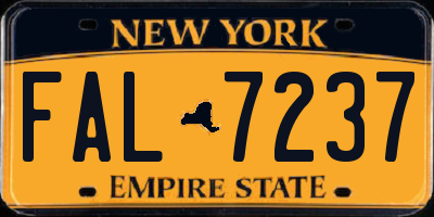 NY license plate FAL7237