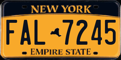 NY license plate FAL7245