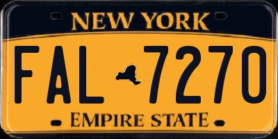 NY license plate FAL7270