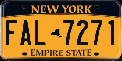 NY license plate FAL7271