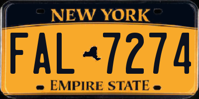 NY license plate FAL7274
