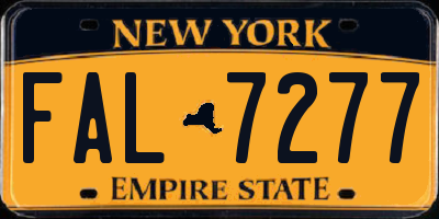 NY license plate FAL7277