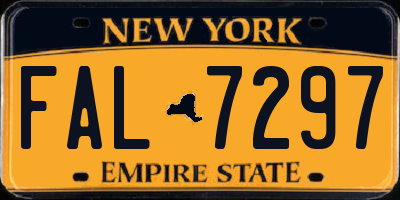 NY license plate FAL7297