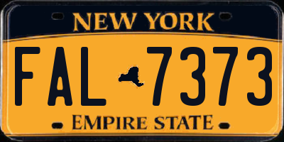 NY license plate FAL7373
