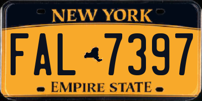 NY license plate FAL7397