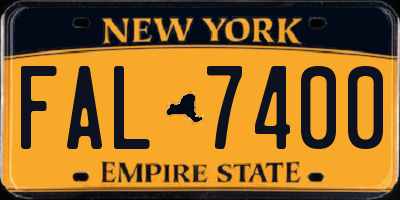 NY license plate FAL7400