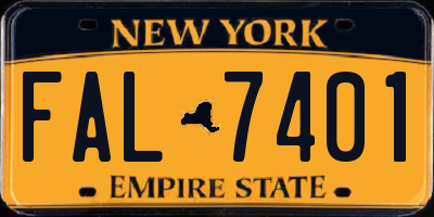 NY license plate FAL7401