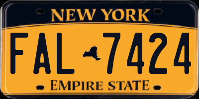 NY license plate FAL7424