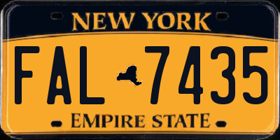 NY license plate FAL7435