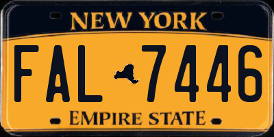 NY license plate FAL7446