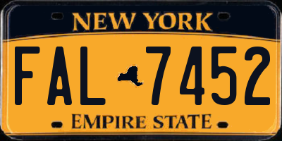 NY license plate FAL7452
