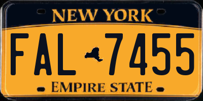 NY license plate FAL7455