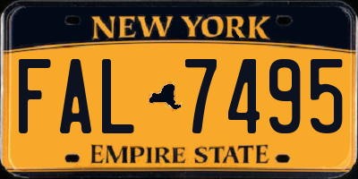 NY license plate FAL7495