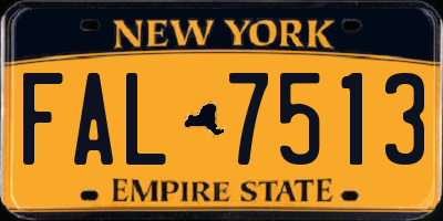 NY license plate FAL7513