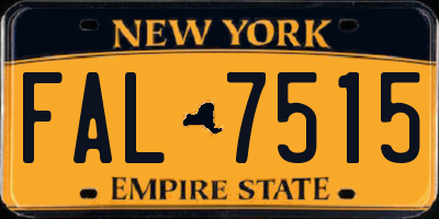 NY license plate FAL7515