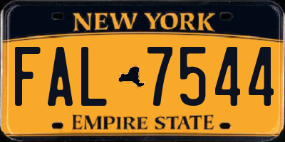 NY license plate FAL7544