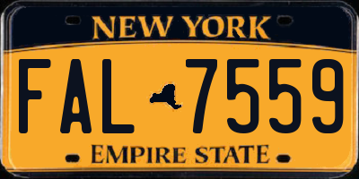NY license plate FAL7559