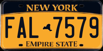 NY license plate FAL7579