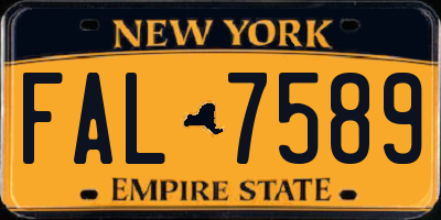 NY license plate FAL7589