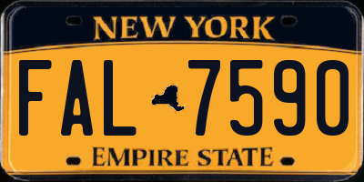 NY license plate FAL7590