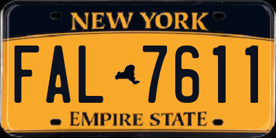 NY license plate FAL7611