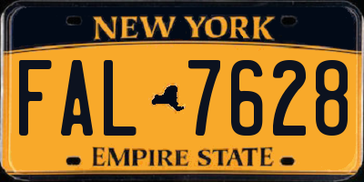 NY license plate FAL7628