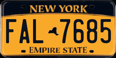 NY license plate FAL7685